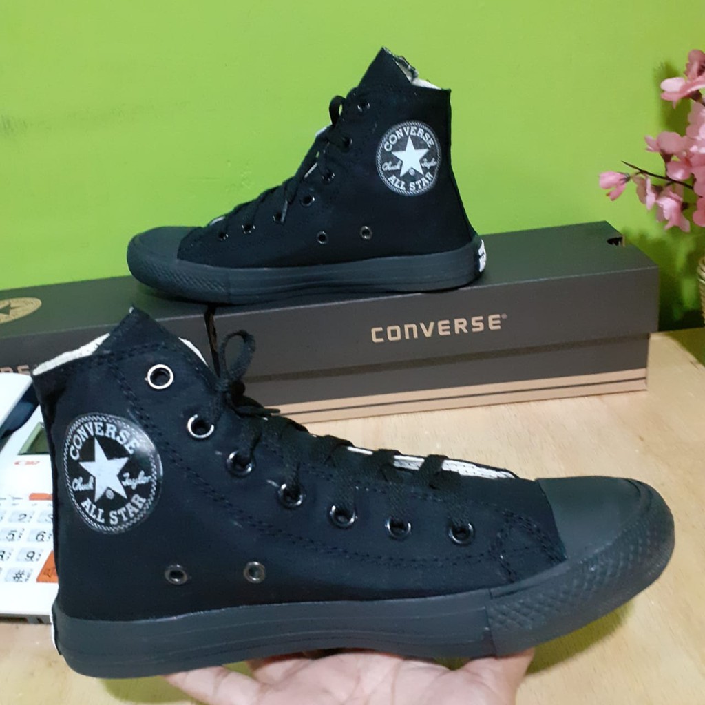 DISKON&gt;&gt;Sepatu Convers Allstar Chuck Taylor/All Star Premium/Allstar Jackpurcel - Boot Full Black