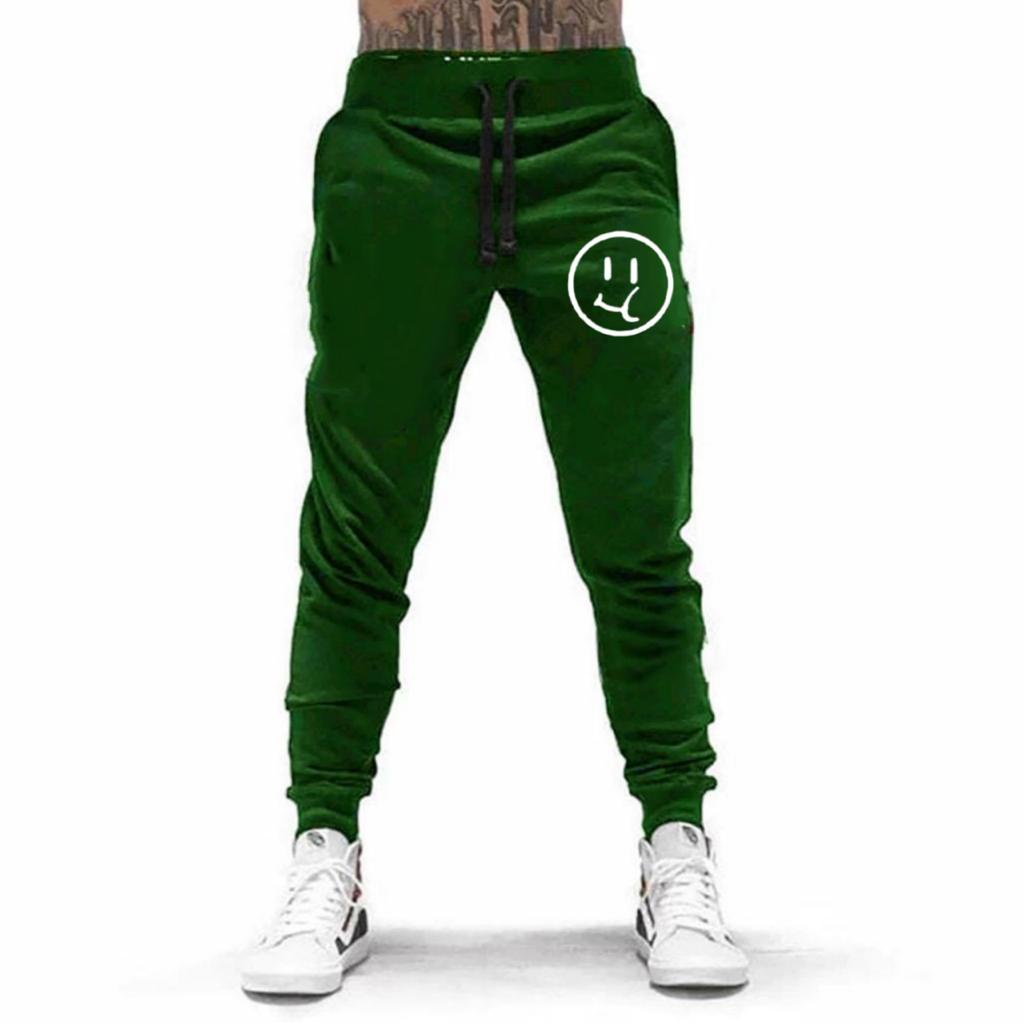 CELANA PANJANG JOGGER SMILEY UNISEX BAHAN FLEECE TEBAL / KUALITAS BAGUS / JOGGER PRINTING