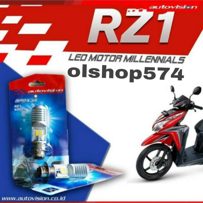 Jual Autovision Led RZ1 Lampu Depan Headlamp Motor Vario 110 125 150