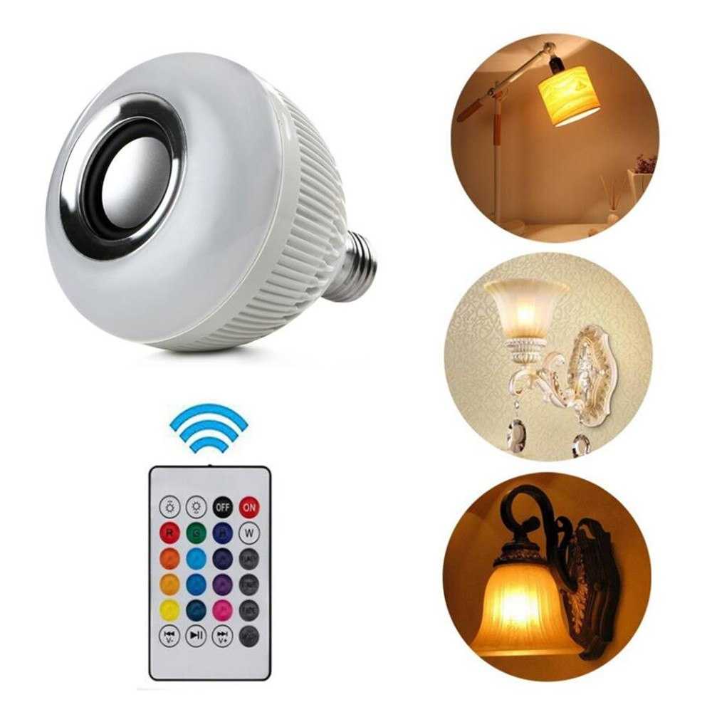 (100% BARANG ORI) Bohlam LED RGB E27 6W with Bluetooth Speaker - WJ-L2