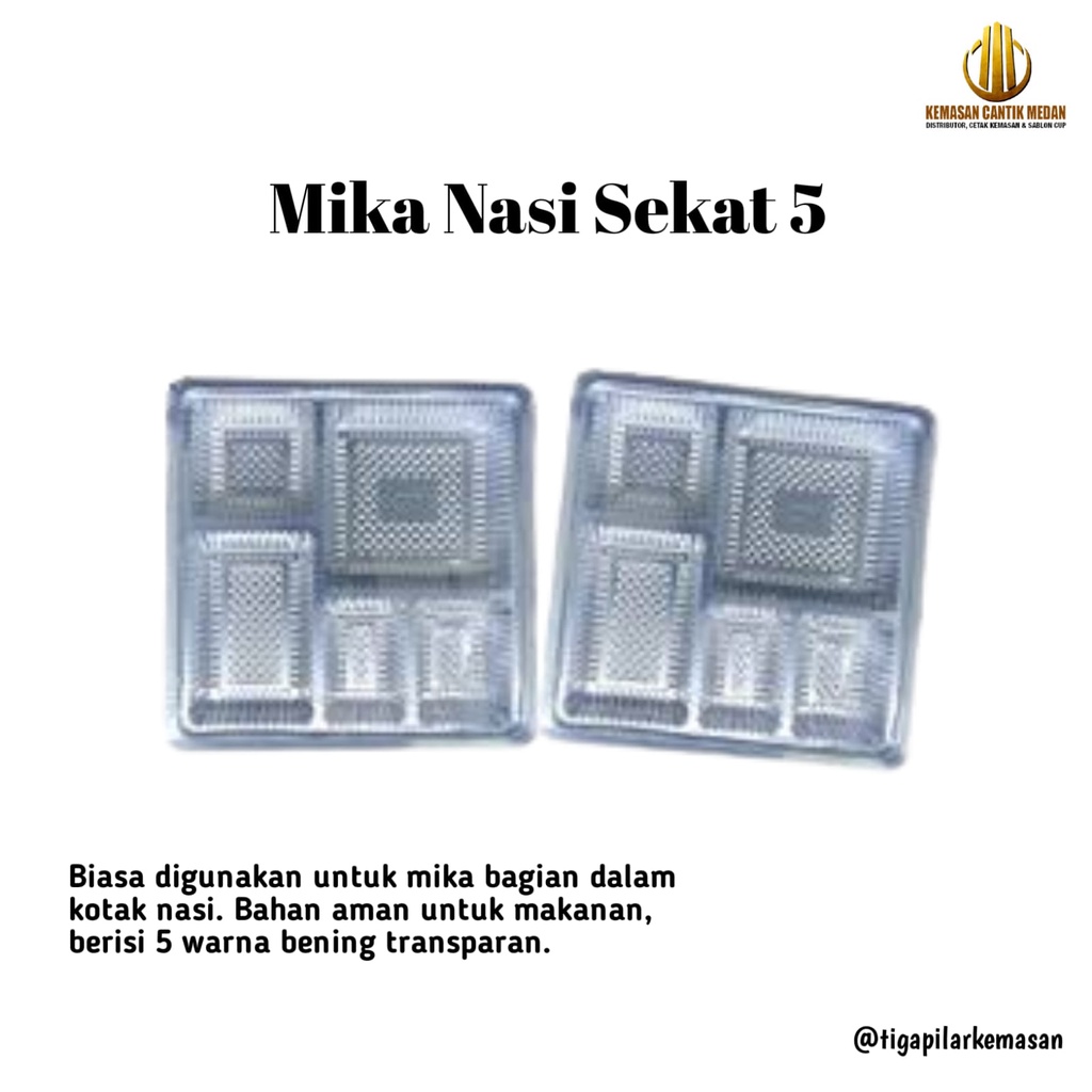 mika nasi sekat 5 /mika sekat 5 untuk kotak makan