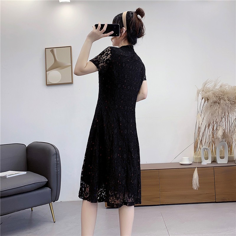 IDR-06 import korean black knit dress korea high quality japan casual wanita