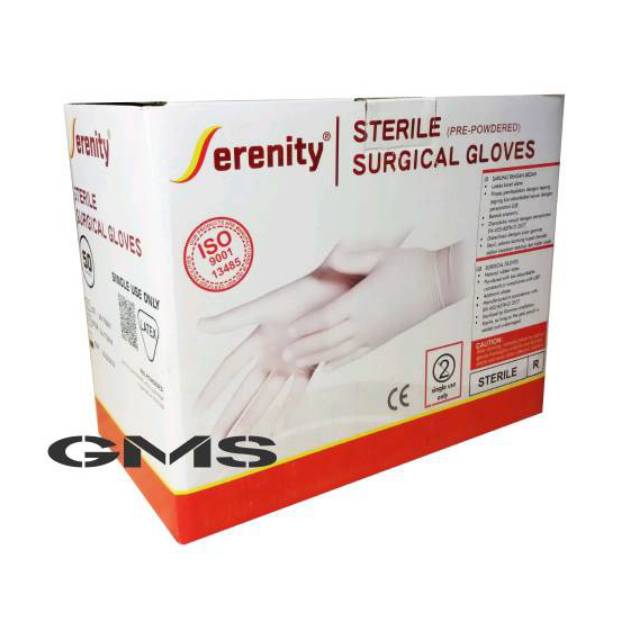 Sarung Tangan Steril Per Box Isi 50 Pasang / Sterile Surgical Gloves