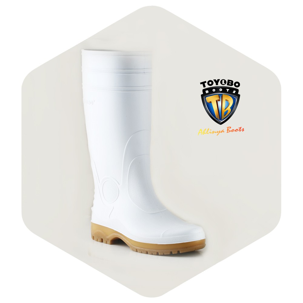 Original Sepatu Boot Safety Toyobo Warna Putih Untuk APD Original Sepatu Boot Safety Toyobo Warna Putih Untuk APD