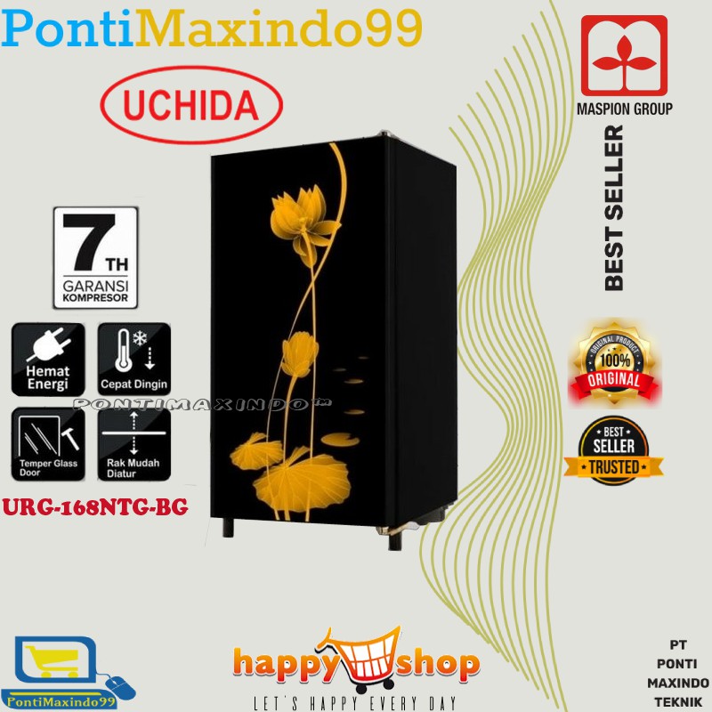 KULKAS 1 PINTU UCHIDA MASPION URG-168NTG-BG 168 Liter