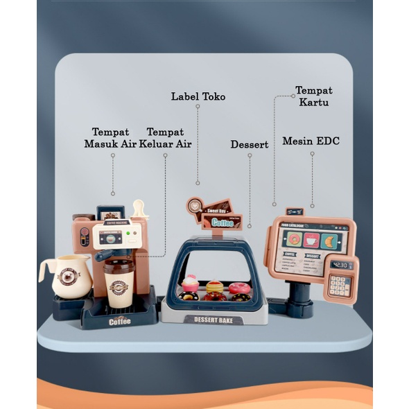 Home Coffee Machine Maker Mainan Anak Membuat Kopi Peran Dapur