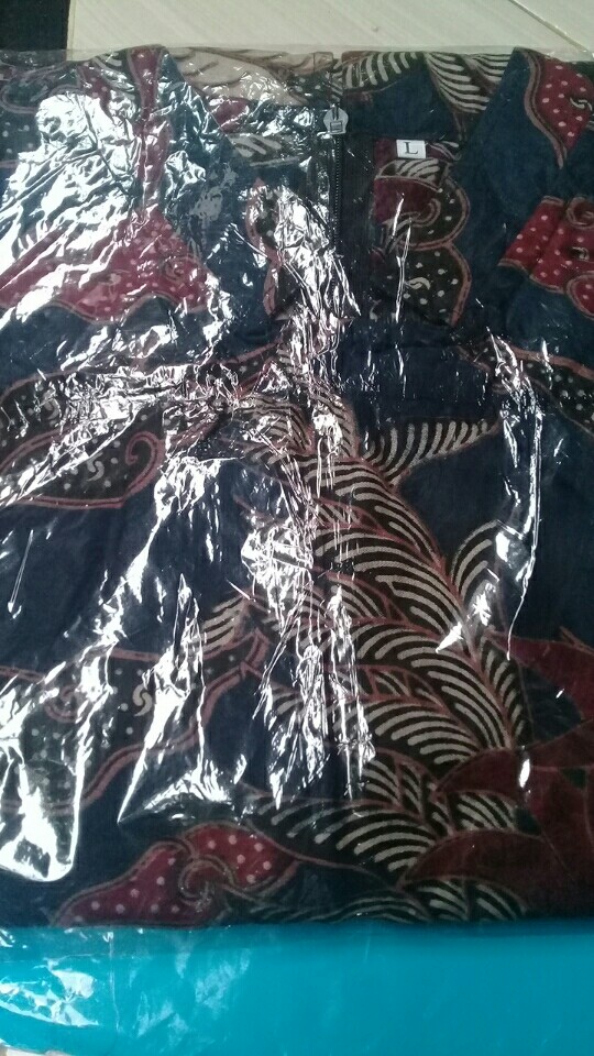 Couple Batik Tunik Modern Seragam Kerja Kantor Lengan Panjang