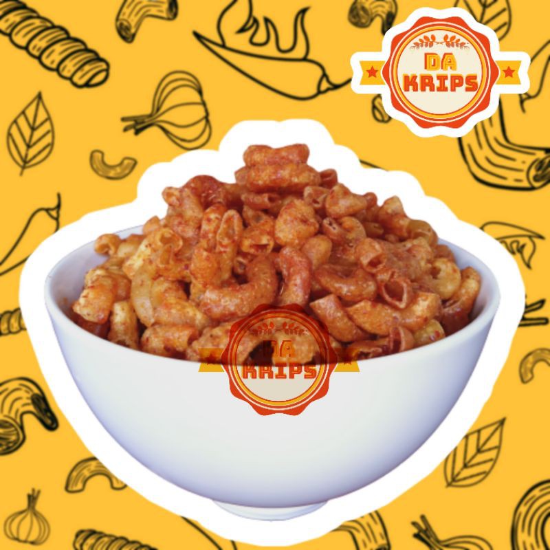 

Makaroni Bantet Pedas Snack Murah / Makaroni Bantat Camilan / Makaroni Pipa Kriuk / Macaroni - 200Gr