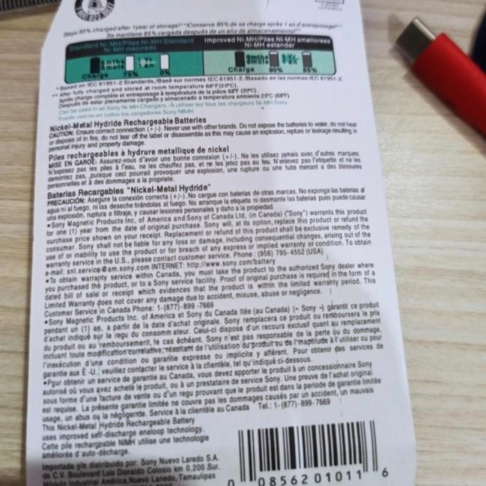 baterai SONY AA rechargeable 4600mah isi 4pcs bisa di cas ulang Kualitas Terbaik