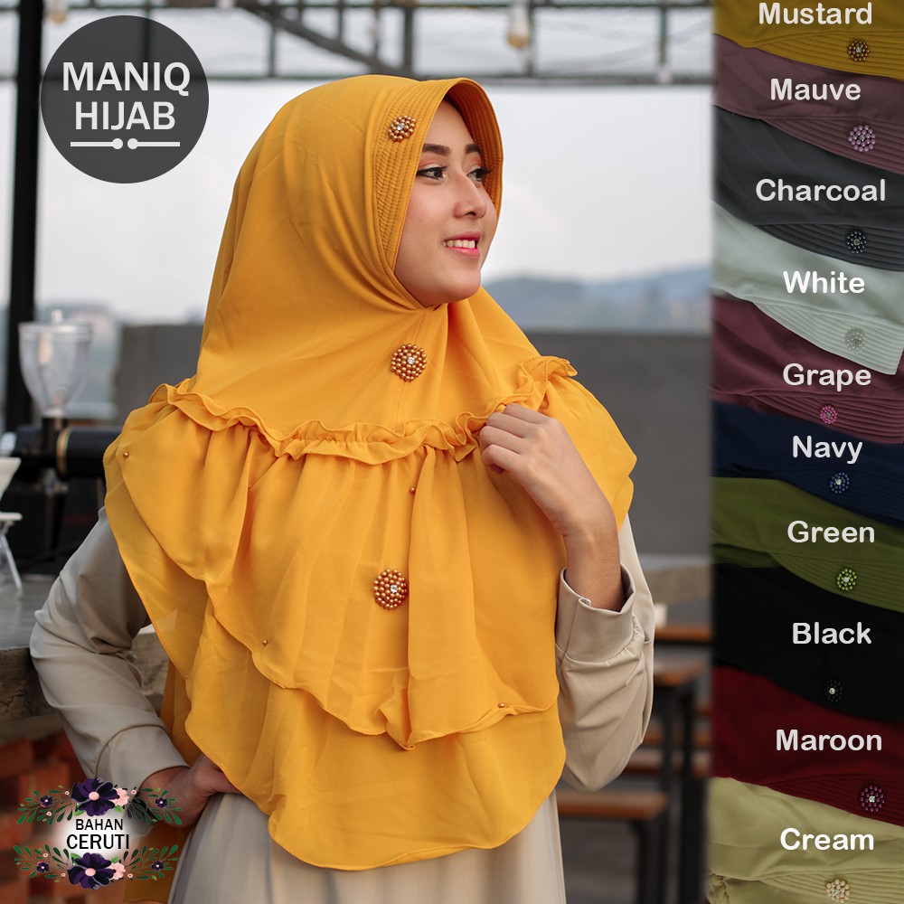 JILBAB MANIQ CERUTI HIJAB INSTAN