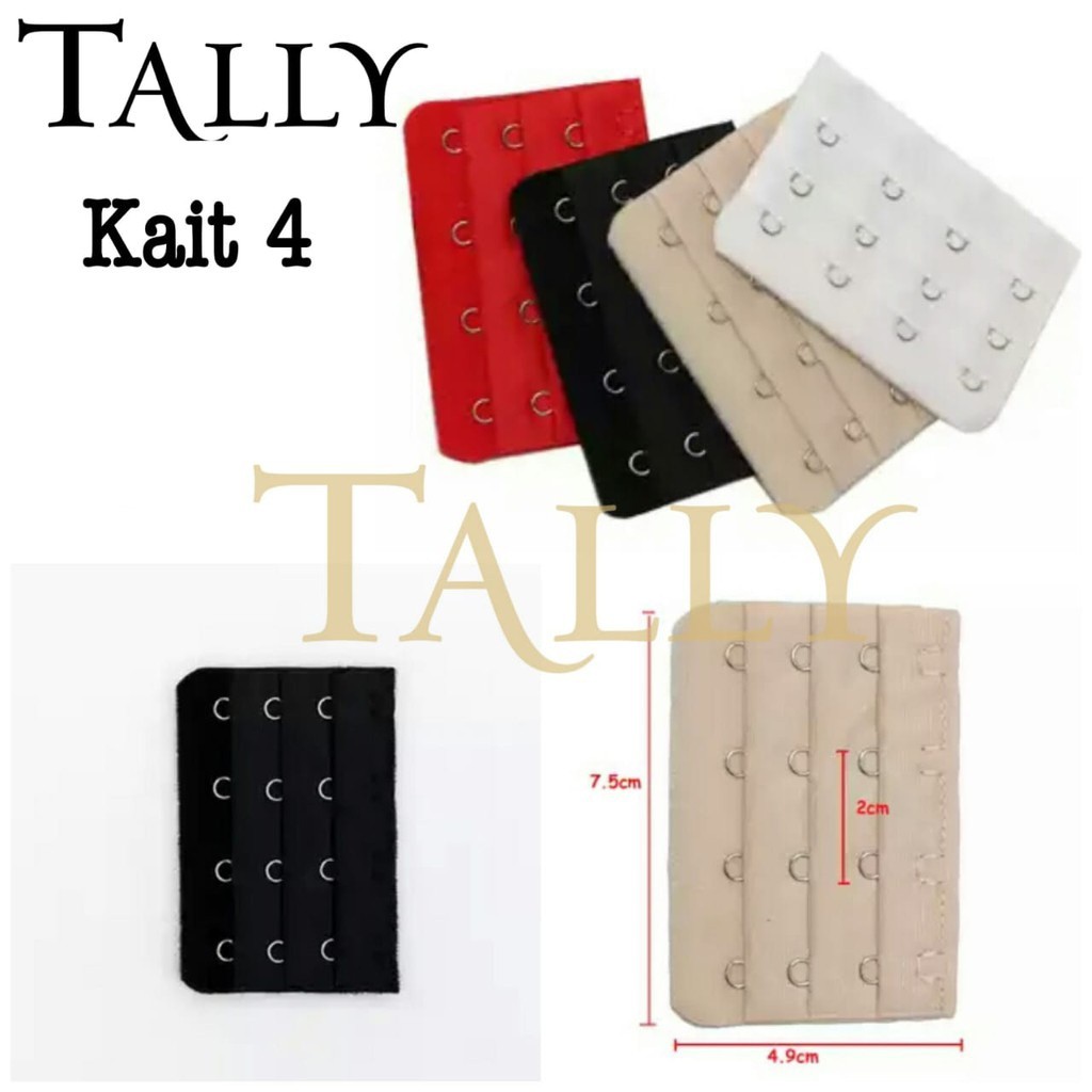 TALLY KAIT 2 3 4 Bra Extension Penyambung Sambungan Kait BH