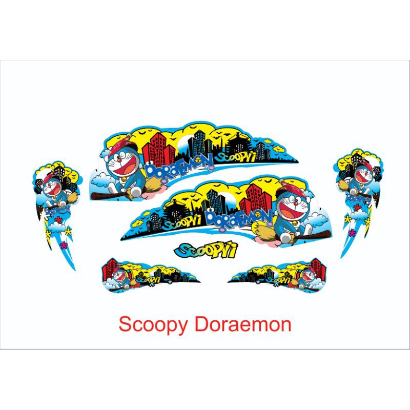 stiker decal motor scoopy doraemon