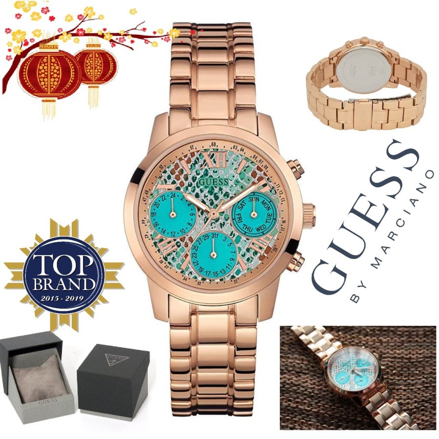 Flash Sale Jam Tangan Wanita Merk Guess Miyota100% Type : W0448L8 Baterai Garansi 1th