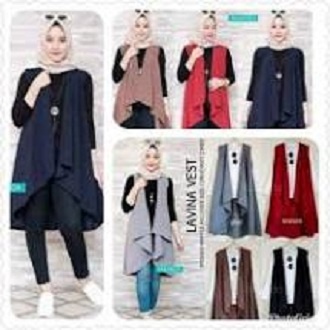 MRA - LAVINA VEST CARDIGAN / KARDIGAN WANITA / OUTER FASHION MUSLIM