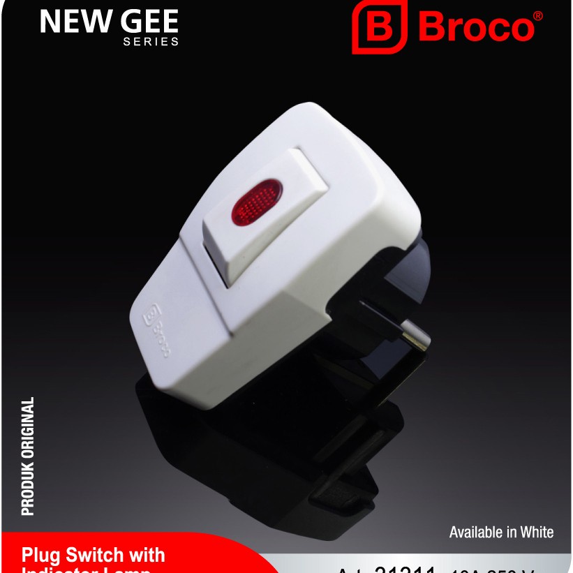 Steker Lampu Broco / Steker Arde BROCO dengan Saklar
