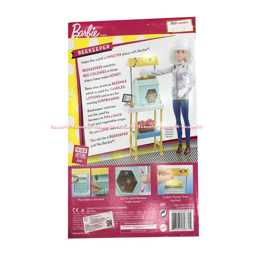 Barbie Beekeeper Boneka Barbie Profesi Bee keeper Petugas Pengambil Madu Bee Barbie Career Doll