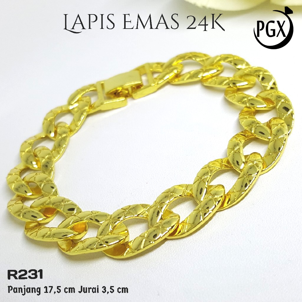 PGX Gelang Tangan Xuping Wanita Perhiasan Lapis Emas Aksesoris Fashion Premium - R321