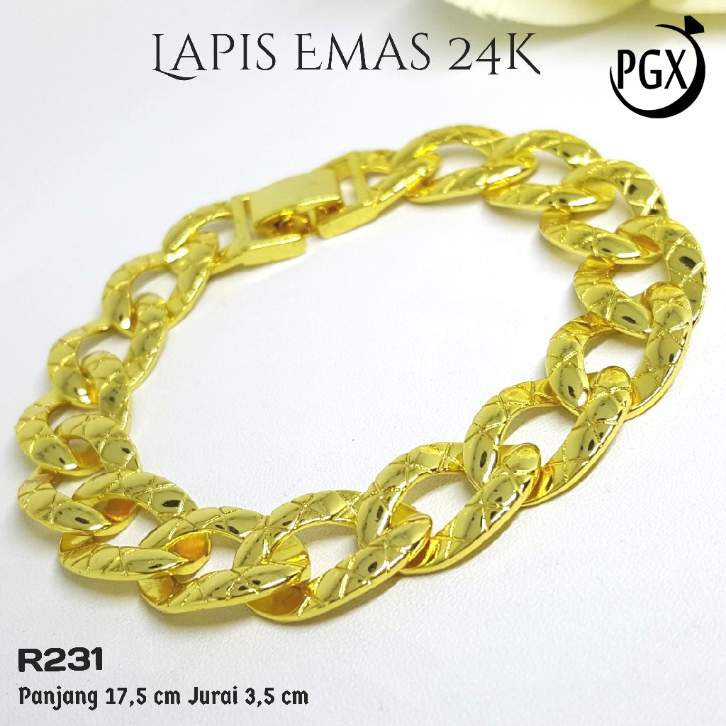 PGX Gelang Tangan Xuping Wanita Perhiasan Lapis Emas Aksesoris Fashion Premium - R321