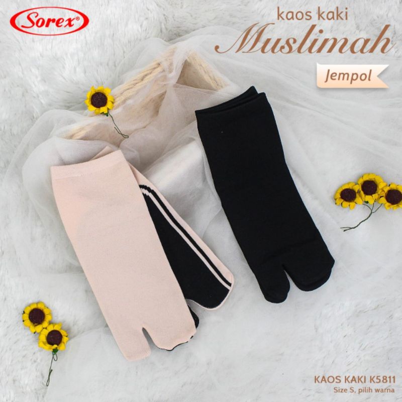 Sorex kaos kaki wanita muslimah Jempol K 5811/K 5812/K 5813 super strech