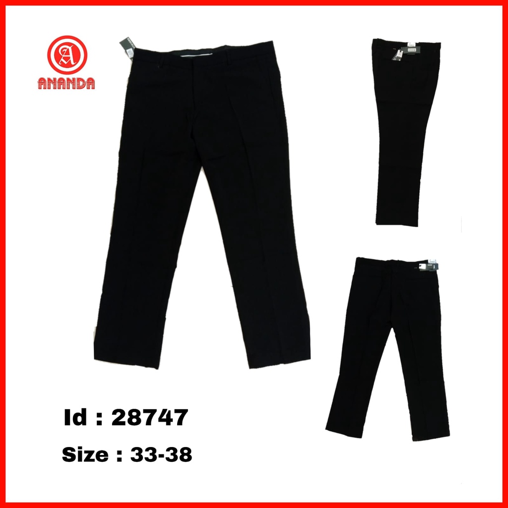 celana panjang pria dewasa stievers sanwos hitam slim 122 33-38