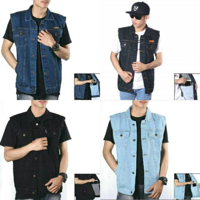 Jaket jeans rompi