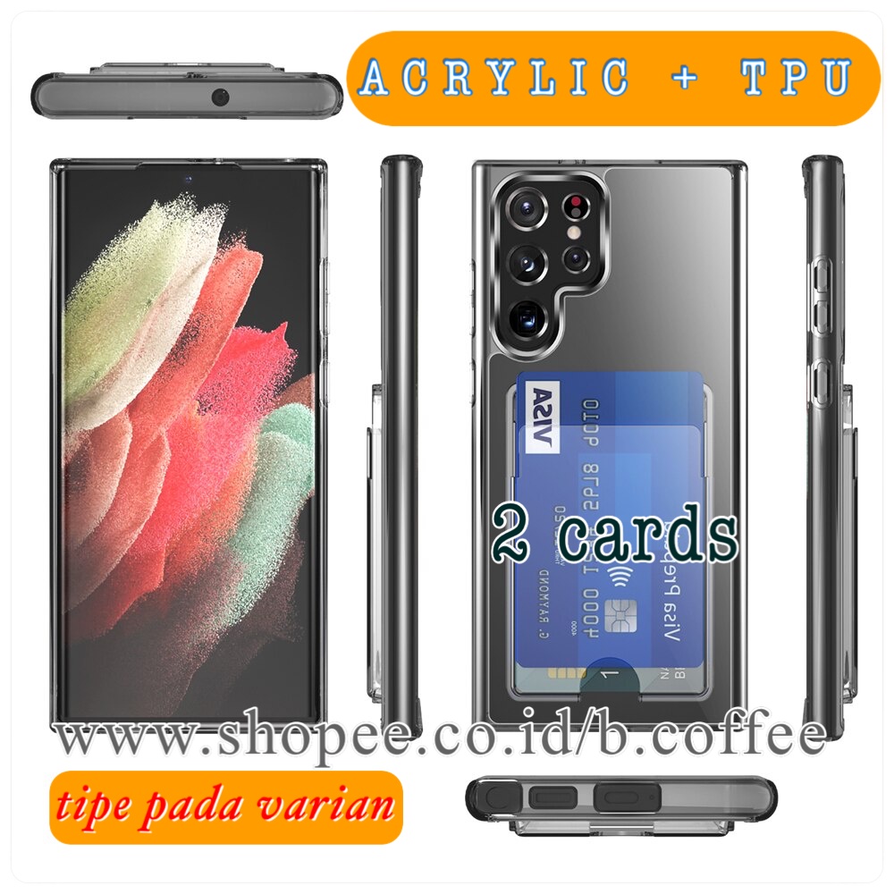 CARD / KARTU ACRYLIC CASE BENING SAMSUNG S22 ULTRA / S21 ULTRA / NOTE 20 ULTRA