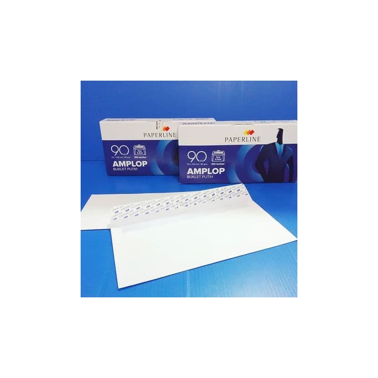 Amplop putih polos 90 Paperline 110mm x 230mm ( PAK )