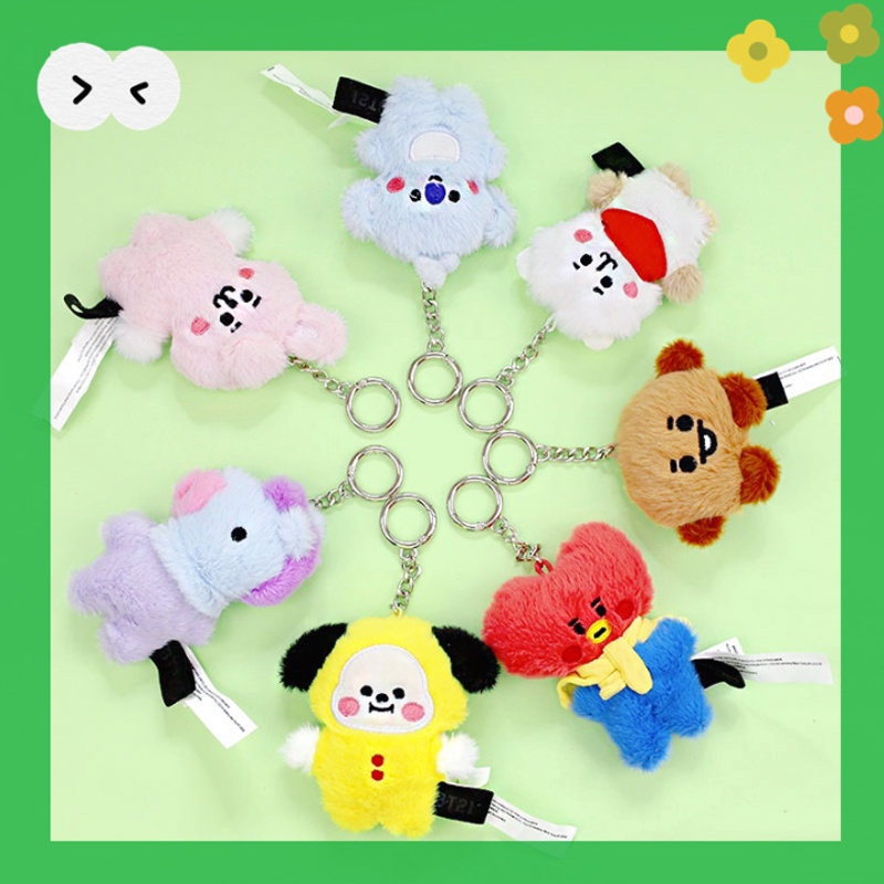 12cm/4.72in BTS Bt21 Plush Doll Keychain Portable Animal Doll V SUGA JIN JUNGKOOK RAP MONSTER JIMIN JHOPE Pendant