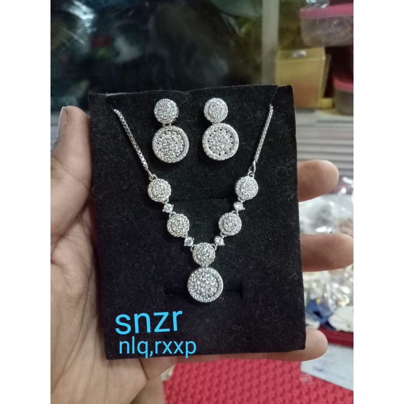 kalung ,anting,cincin vier mikro diamond mewah,cantik awet tahan lama