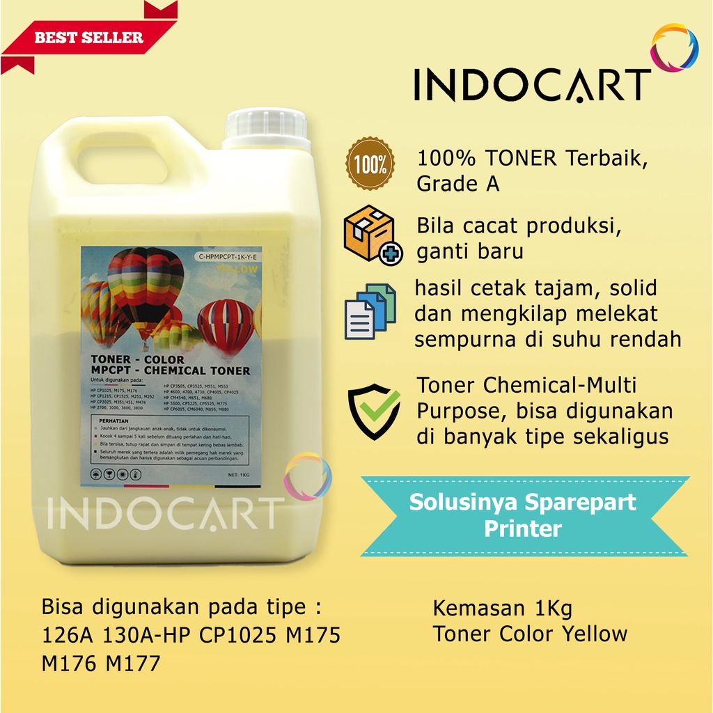 Serbuk Toner Warna MPCPT-126A 130A-HP CP1025 M175 M176 M177-1kg