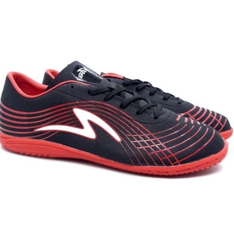 Obraal Sepatu Futsal Specs Original Elevation in Warna Hitam Oren Ungu silver ‑ Tza31au22ᴱ