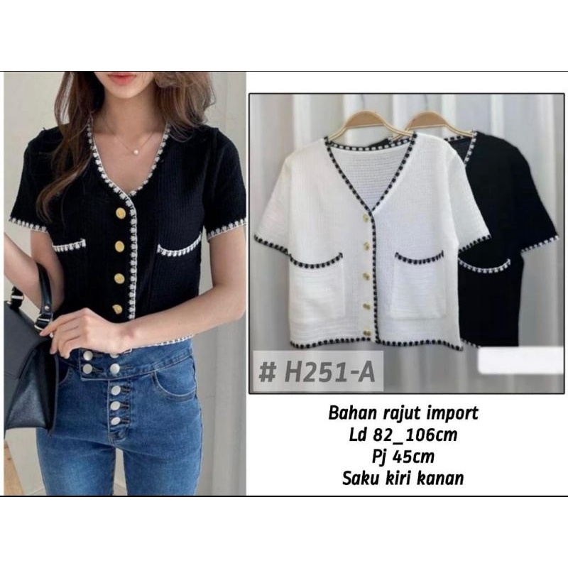 JCMP - H251A Knitt Import / Atasan Rajut Wanita Import / Atasan Wanita Korean Style Kekinian