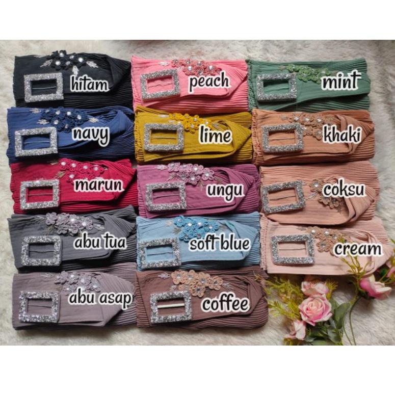 {BSH.01Jl22н} DIAMOND BUNGA TASEL MH / JILBAB PLISKET PET / BERGO PLISKET GESPER / JILBAB PAYET / KH