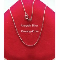 (COD)Kalung Kasandra bulat dewasa pria &amp; wanita kilau perak asli 925/silver lapisan emas putih murni.