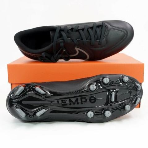 Sepatu Bola Nike Tiempo Legend 9 Club Fg/Mg Black Metallic Bomber Grey S7968
