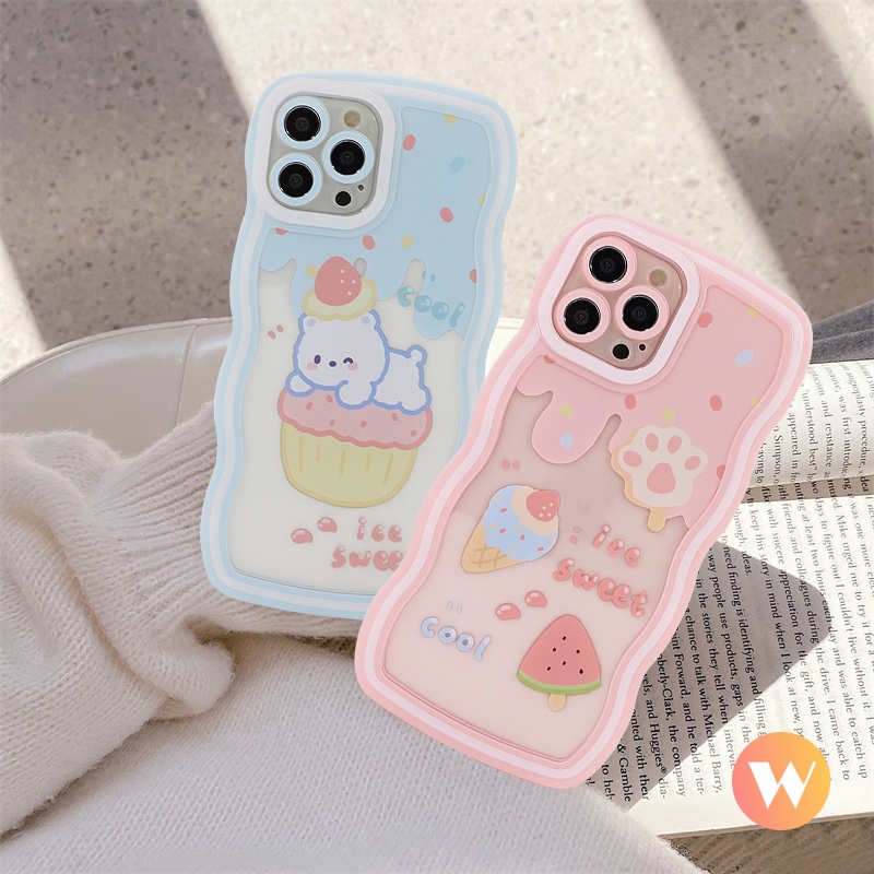 Soft Case Motif Beruang Untuk Oppo A96 A95 A16 A57 2022 A32 A74 A53 A16s A72 A1K A9 A5 A35 A12E A76 A15s A15 A16KA54 A33 A16s A75 A2 A3s A5s 6s A12 Case Krim