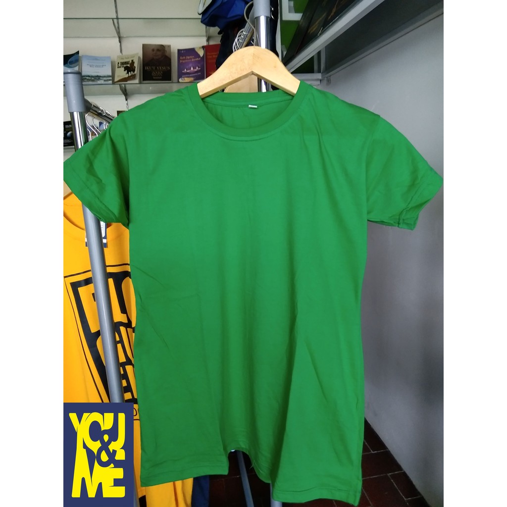 Kaos Polos/ Kaos Katun/ Kaos Katun Polos/ Kaos unisex/Kaos Polos Hijau