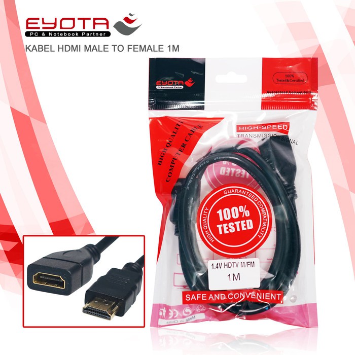 Kabel Hdmi Male To Hdmi Female / Kabel Hdmi Extension 1.2 Meter