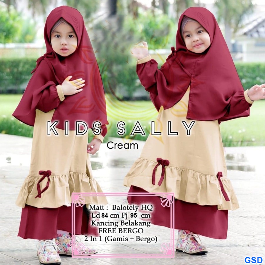 Baju Gamis Syari Anak Perempuan 6 7 8 TH Pesta Lebaran Kekinian Terbaru 2022 Fashion Muslim Kid / Gamis Syari Anak Perempuan / Set Muslim Anak 6-8Thn / Gamis Syari Anak Perempuan Balita -Baju Muslim Anak-hijab-2