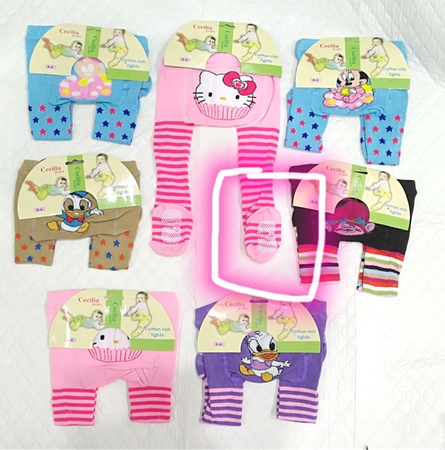 2 PCS ELASTIS Celana Legging 0-6 bln / Celana Legging balita 0-6 bulan Cewek Cowok Antislip