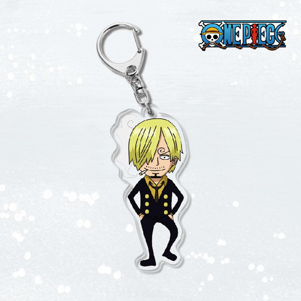 Lanfy Luffy Gantungan Kunci Zoro Anime Jepang Dua Sisi Miniatur Liontin Scultures Key Ring