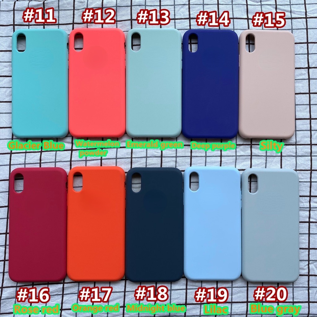 Case Bahan Silikon Cair Untuk iPhone 11 pro MAX 12 pro MAX SE2020 Plus 7 8 Plus X XS XR XS MAX