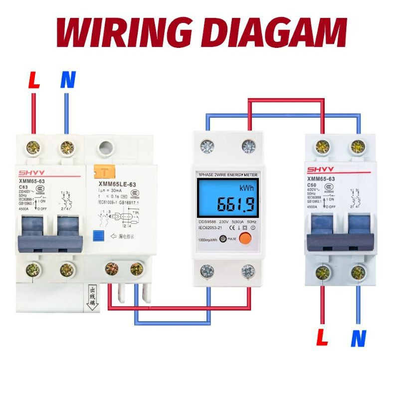 Jual Single Phase Digital Kwh Meter Alat Pengukur Pemakaian Listrik