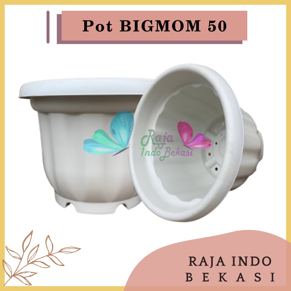 ONLY SAMEDAY AND INSTAN Pot BIGMOM 50 Putih - Pot Besar Jumbo 50cm Pot Besar Plastik Bahan Tebal - Pot Besar Jumbo 100cm 50cm 40cm Putih Tinggi Hitam