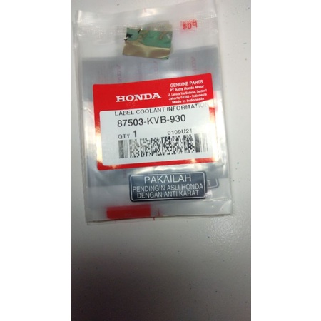 

Stiker Label Pendingin Honda