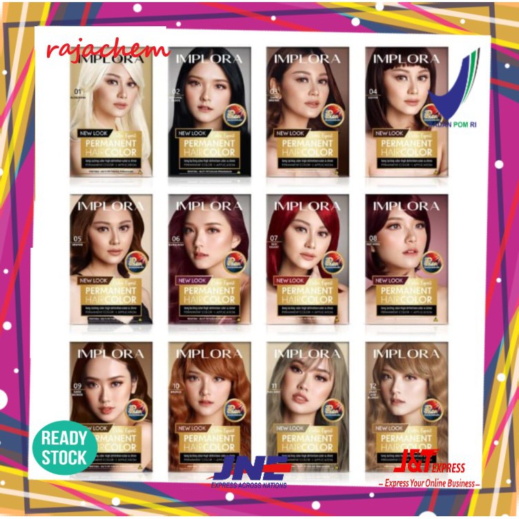 [BPOM] Implora Hair Color Expert - Cat Rambut 12 Warna Ready Stok