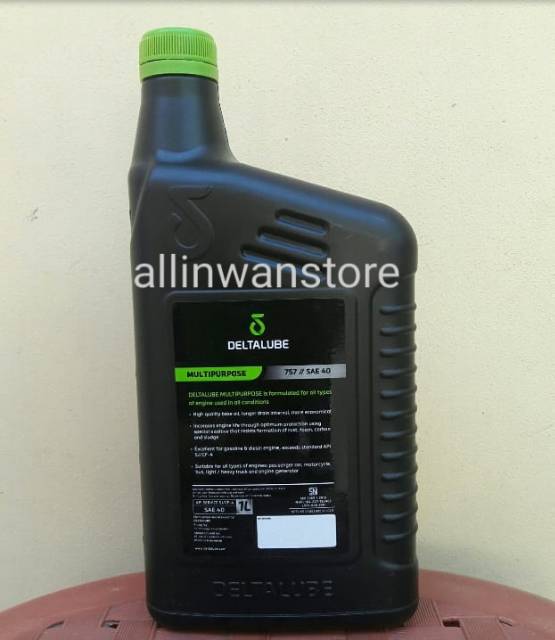 Oli Deltalube Multipurpose 757 SAE 40 API Service SJ / CF-4 isi 1 Liter 1L Multi purpose Original Product 100%