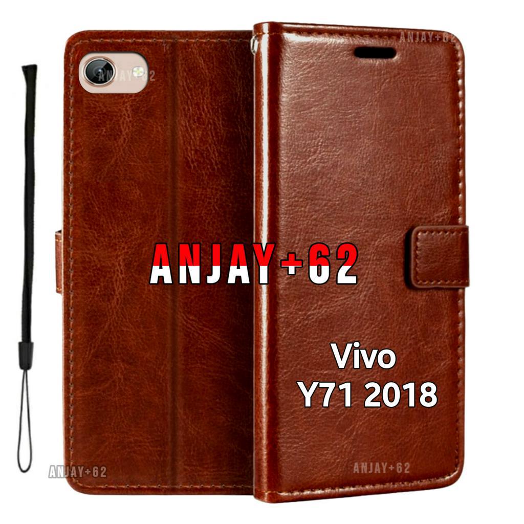 Vivo Y71 / 1724 FLIP CASE LEATHER - Casing sarung Wallet dompet KUlit HP PU