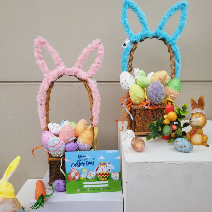 

Paket dekorasi box hampers easter bunny eggs kelinci telur paskah 55