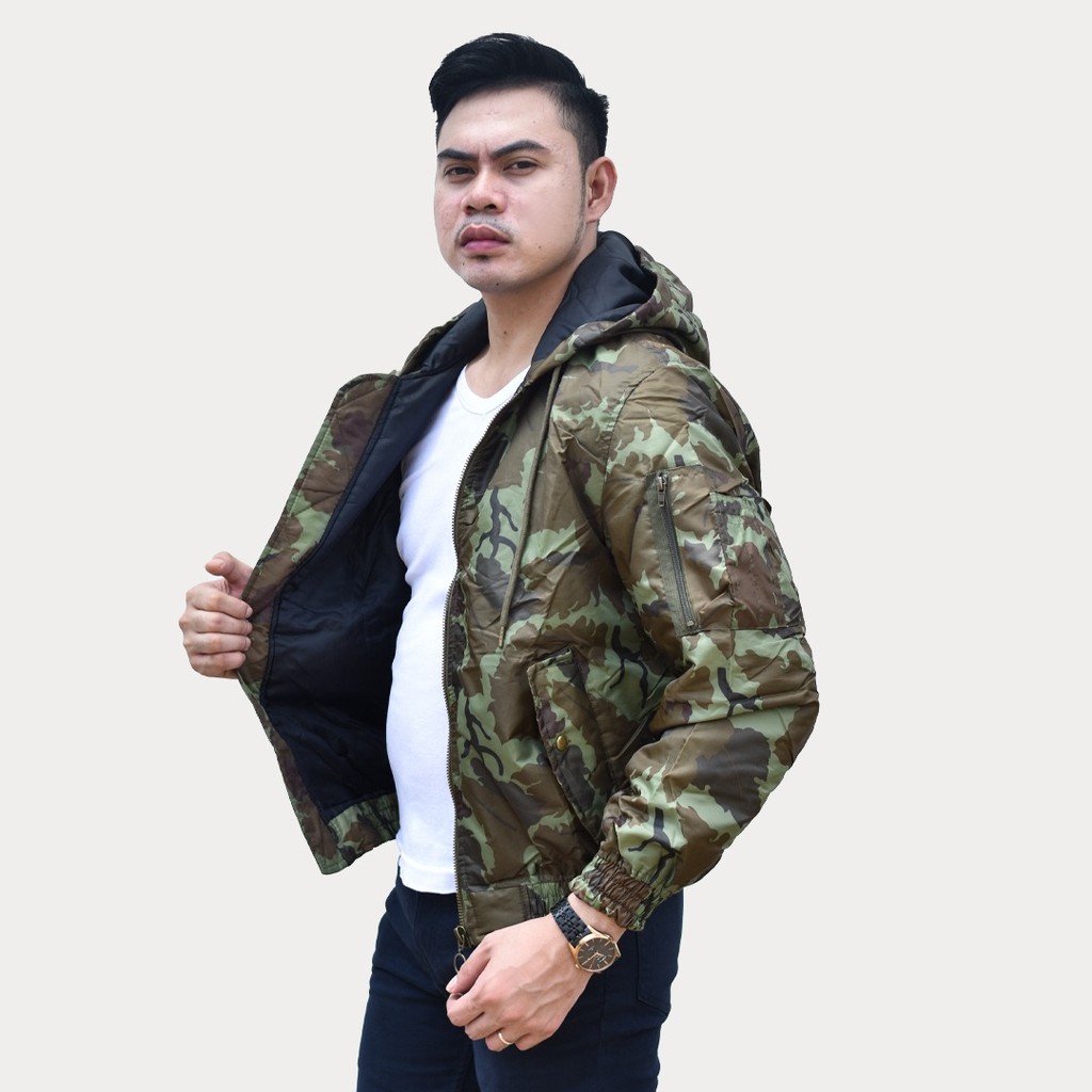 Emoline Bomber Jacket Army Jaket  Bomber Loreng  Army 